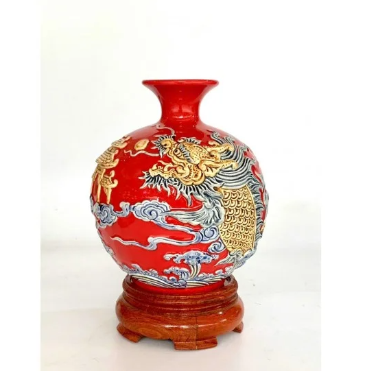 Bình hút tài lộc màu đỏ